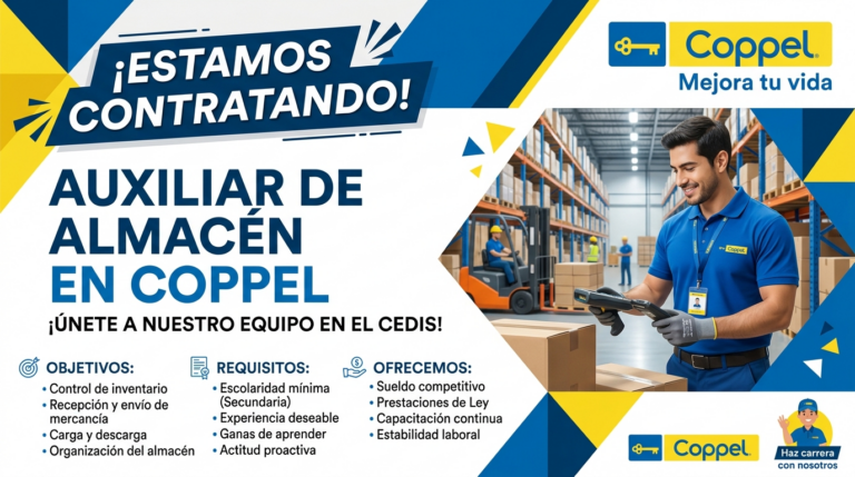 Lee más sobre el artículo Auxiliar de almacén en Coppel