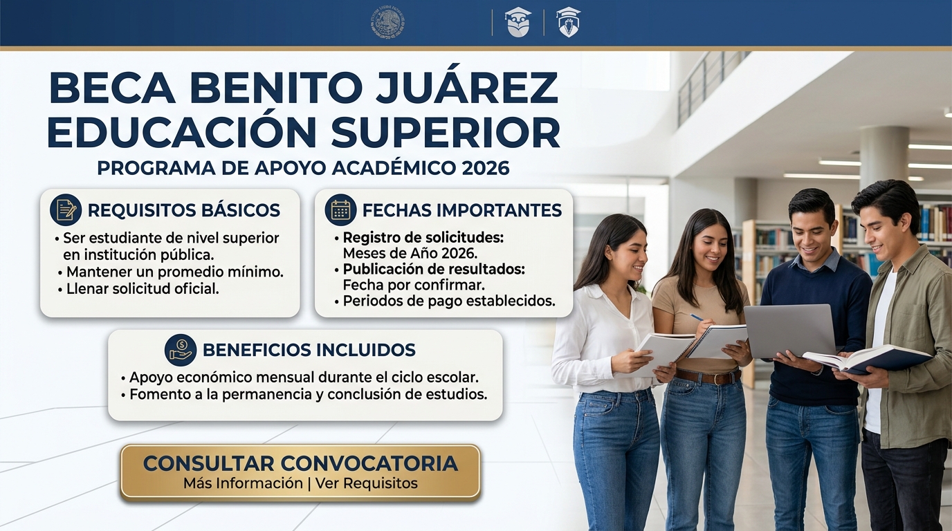 Lee más sobre el artículo Beca Benito Juárez Educación Superior