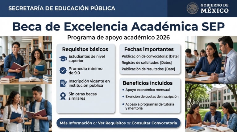 Lee más sobre el artículo Beca de Excelencia Académica SEP