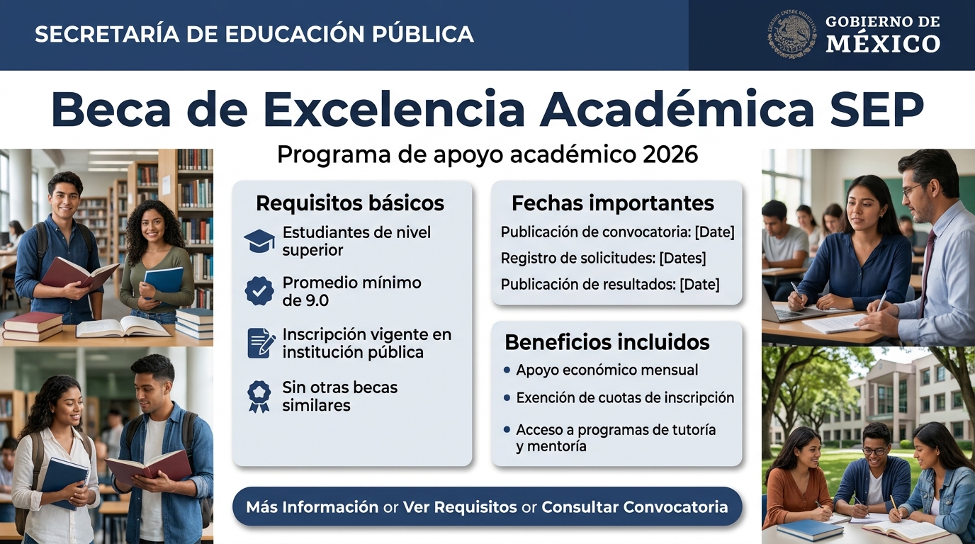 Lee más sobre el artículo Beca de Excelencia Académica SEP