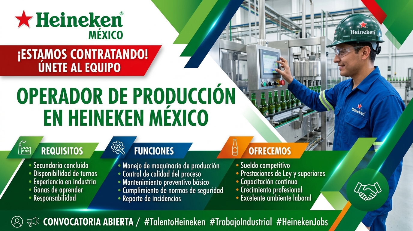 Lee más sobre el artículo Operador de producción en Heineken México